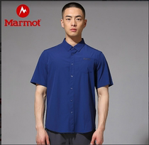 Marmot groundhog 2022 spring and summer new outdoor sports mens business casual shirt short-sleeved breathable quick-drying