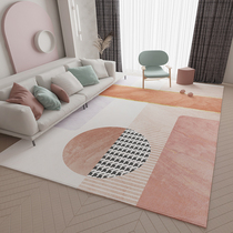 Nordic carpet Living room ins wind bedroom Girl bedside blanket Light luxury high-end large area leave-in shorthair tea blanket