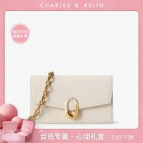 (TANABATA GIFT)CHARLESKEITH WOMENs BAG CK6-10770430 STITCHING buckle single shoulder bag wallet