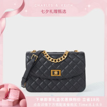 (Tanabata gift)CHARLES & KEITH spring and summer womens bag CK2-70701062-1 Ling grid shoulder bag