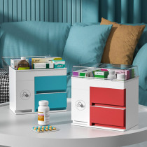 Medical box family household large capacity multi-layer individual care small medicine standing medicine storage box emergency medical box