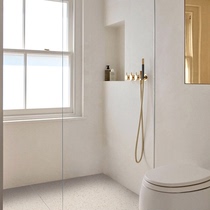  Wabi-sabi plain color micro-cement cream white all-body tile Bathroom bathroom wall tile Living room kitchen floor tile Antique brick