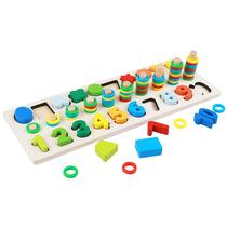 Multi Style Wooden Geometric Toy Intelligence Toy Color Shape Cognition Pair Disassembly Combined Toys 29