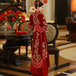 Manyu Lingxiu Xiuhe clothing bride female 2021 New Cabinet clothing dragon and phoenix coat summer Chinese wedding self-cultivation