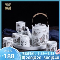 Ceramic teapot set Explosion-proof teapot Boiling water pot Cold water pot Large capacity cold water pot Household beam pot