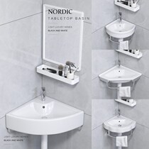 Home toilet toilet triangle wash basin Mini small household toilet balcony basin hanging basin hand basin