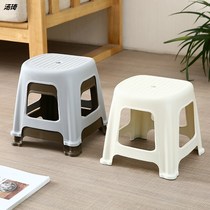 Plastic stool thickened adult shoe stool childrens low stool bathroom stool square stool small bench table stool home non-slip