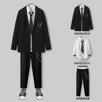 Loose spring dk mens yuppie handsome set jk uniform fried street suit jacket trend fall feel suit suit suit suit