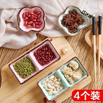 Household underglaze ceramic seasoning dish snack sauce dish kitchen soy sauce small saucer dipping dish seasoning dish