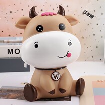 Cute cartoon cow piggy bank anti-fall children can be available creative ox year Piggy Bank boys and girls gift ornaments