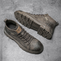 Martin Boot Mens High Gang 2022 New mens shoes Overalls Inn Martin shoes to help mens leather shoes in spring