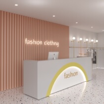 Modern simple light luxury cashier bar Beauty health hall Nail clothing store counter Company front desk Reception desk