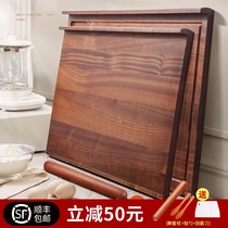 Ebony rolling panel Household solid wood kneading panel and panel Kitchen cutting board panel Large chopping board scraping panel