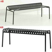 Danish outdoor benches courtyard balcony benches Park Rest chairs leisure benches anti-rust iron benches
