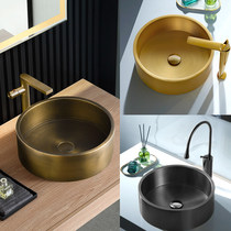 Morsen high retro bronze stainless steel table basin wash basin home B & B art basin wash face wash basin