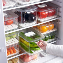  Drawer refrigerator storage box Egg vegetable drain preservation box special frozen food grade frozen meat finishing artifact