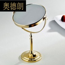 Hm Copper Gold Desktop Cosmetic Mirror Enlarge Dressing Double Mirror 3 Times Face Mirror Bathroom Supplies
