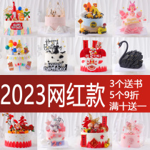 Cake model simulation 2023 new net red European fruit birthday fake cake plastic samples can be customized