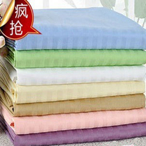 Cotton blue satin linen sheet single pure blue quilt with hood college dorm room Dormitory Pillowcase Three Sets