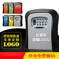 Decoration password key box lock key box home decoration cat eye construction site anti-theft temporary code lock key box LOGO