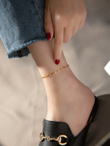 Good-looking anklet star with the same 2021 new net red high-end titanium steel rose gold fairy anklet does not fade
