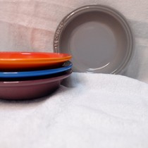  France LE CREUSET cool color stoneware pre-dinner disc deep plate 15 cm Chiffon powder boutique ceramics