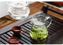 Slag waterproof with lid household isolated filter element black tea Tieguanyin glass small and portable green tea cup