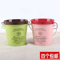 Manufacturer Jian Yoda Garden Flower Pot iron Bucket Iron Art Flower Barrel Flowers Dry Flower Iron Bucket Flower Shop Decoration Pendulum for Flowers Bucket