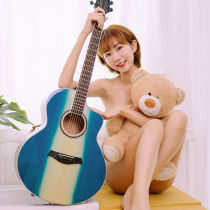 Guitar male and female special beginners 38 inch girls Yi upper hand Guys Plywood ballad Guitar Free Lettering