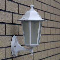 Open air balcony wall lamp waterproof white Mediterranean roof garden wall lamp home decoration background props wall lamp
