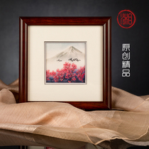 Xiang Chuanli Xiang embroidery pure hand embroidery gift teacher gift tea room bedside small painting new Chinese style foreigner gift