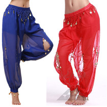 Belly Dance Pants Indian Dance Performances Beginners Practice Pants Snowspun Pendant Coin Light Cage Pants Bellydance