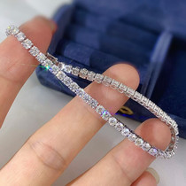 Imported Mosanite Bracelet female tennis full of diamond four claws D-colored silver plated gold and diamond bracelet overmeasured drill pen