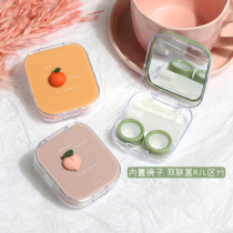 Myopia contact lens box ins high-grade portable trendy personality girl small cute eye-shaped glasses contact lens box