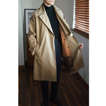 TIELOCKEN retro trench coat wool liner waterproof gabdian cotton coat mens simple loose profile