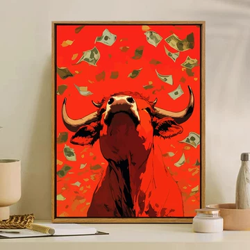 肉質画【牛】油彩画 O1CN01FXRwu82EtpRoyY4as_!!0-