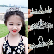 Child Water Drill Crown Jewel Princess Crown Prince Crown Hair Hoop Korea Girl Show Performance Head Hoop Birthday Gift Hair Accessories