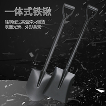 Development of conjoined shovel all-steel thickened stainless steel outdoor vehicle with flat-mouth agricultural digging shovel