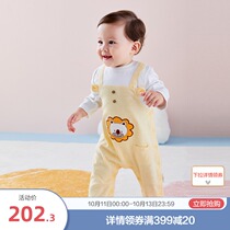 Full cotton era Autumn New Baby knitted fake two-piece uniforms pure cotton baby newborn climbing suit jumpsuit jumpsuit