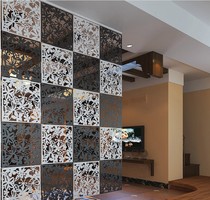 Modern hanging screen partition entrance curtain soft partition fashion living room entrance hanging screen hanging carved window wall stickers
