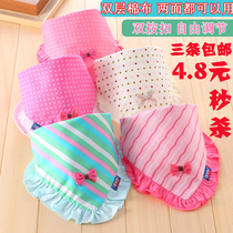Baby Containment TRIANGULAR TOWEL DOUBLE LAYER COTTON NEWBORN SALIVA TOWEL BABY DOUBLE PRESS-BUTTON CONTAINMENT MOUTH ENCLOSURE FOR SPRING AND SUMMER NEW