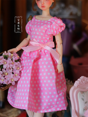 taobao agent Polka dot temperament retro slim bow dress OB27 Jenny Pullip Pullip Barbby supermodel Bedoll