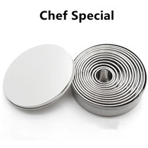 304 stainless steel 12 head round light grade cutting mold Western plate decoration round shape mold biscuit mold cutting mold