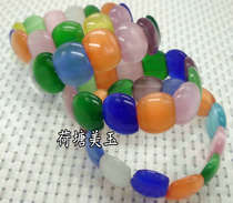 Factory direct natural colorful beautiful cat opal crystal jade bracelet Sri Lanka color hand string womens hand brand