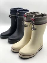 Export to Japan foreign trade Original Single fashion overshoes Japanese drawstring rubber comfortable wear-resistant rain boots rain boots