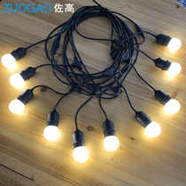 Outdoor waterproof decorative lamp string retro LED light Christmas wedding arrangement light with creative LED light string small bulb