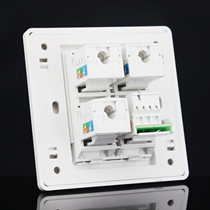 Kangjino type 86 3 CAT6 computer CAT3 telephone voice switch socket Class 6 gigabit network telephone panel