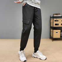 Northeast thickened white duck down warm pants men wear outdoor Harbin overalls snow town travel equipment down pants