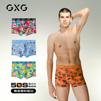 GXG underwear 50 Modell cotton mens underwear trendy cool printing personality boxers shorts
