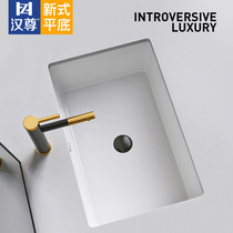 Hanzun large capacity under-table basin Ceramic square embedded single wash basin Bathroom small size wash basin